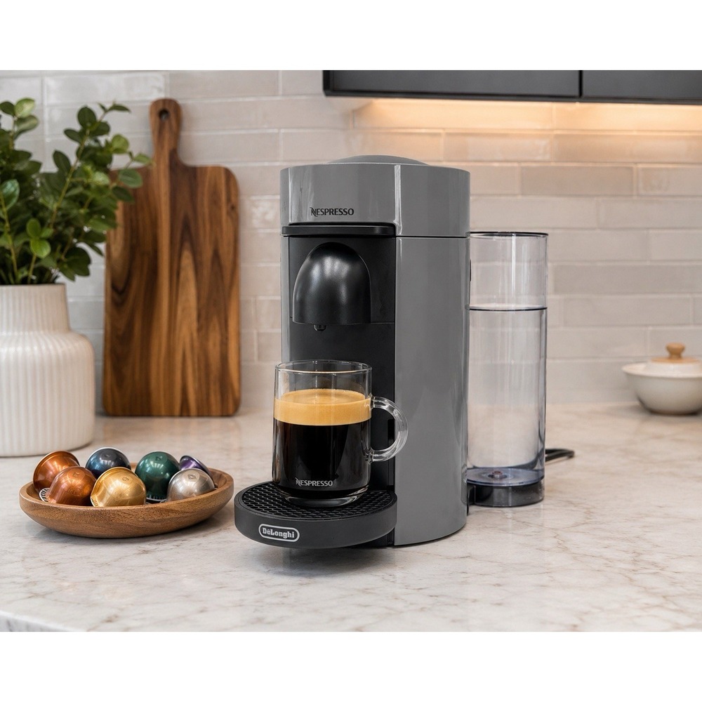 Nespresso Vertuo Next Coffee Espresso Machine Gray DeLonghi Tested Works